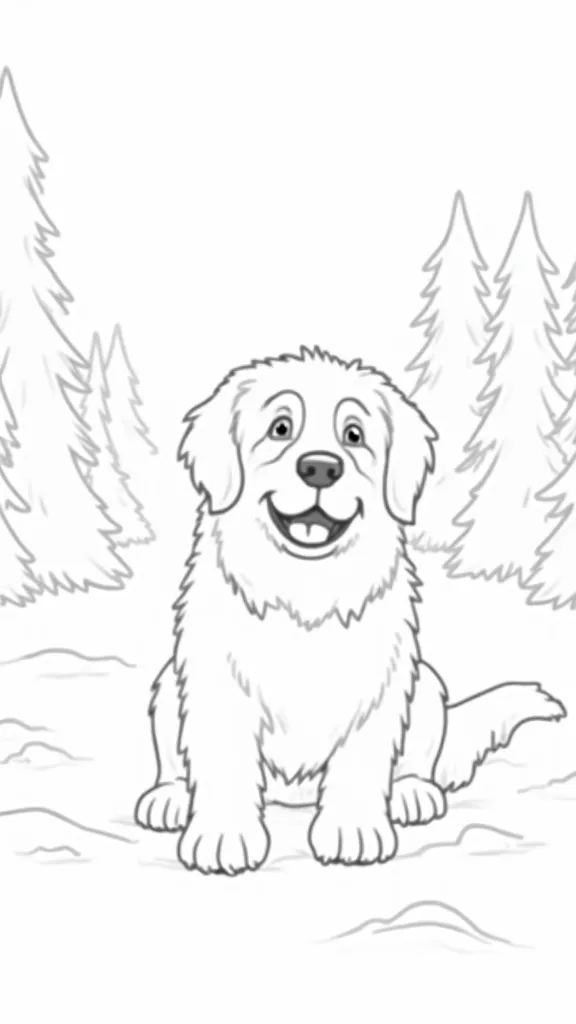 coloriage St Bernard